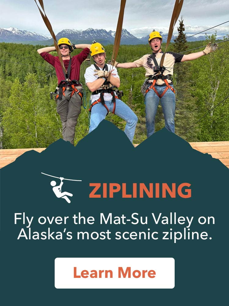 Alaska Zipline, Sunderland Ranch, ziplining, horseback riding, farm tours, gold panning, lodgestay, weddings & events, adventure park